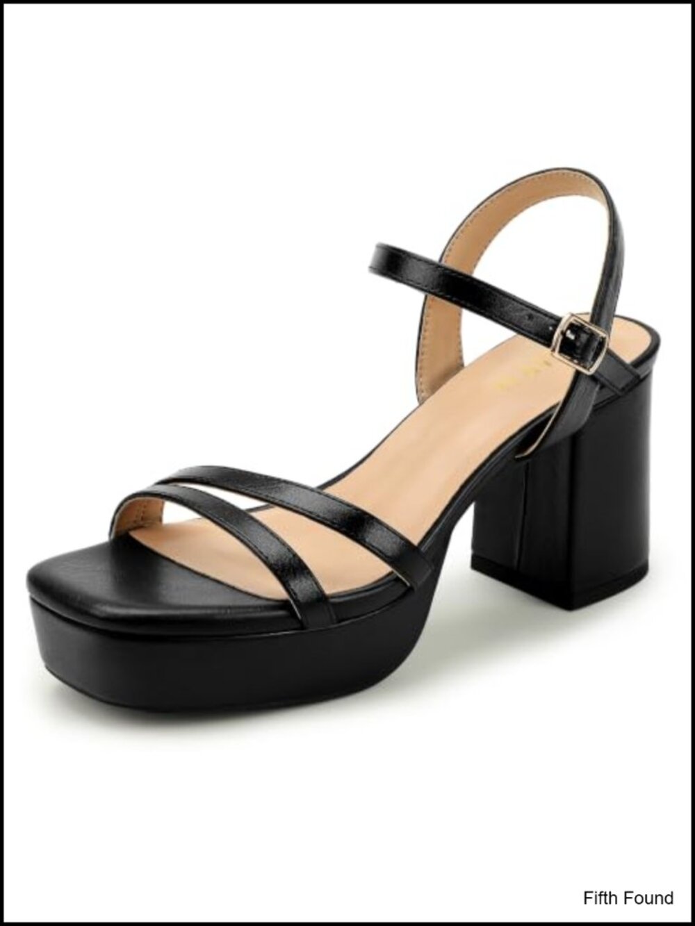 IDIFU Womens Platform Chunky Block Heel Strappy Sandals Slingback Square Toe